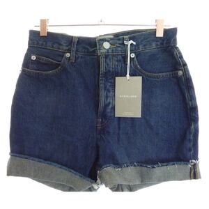 NWT Everlane Rigid Way High Shorts Organic Cotton Denim Jean Size 27 Distressed